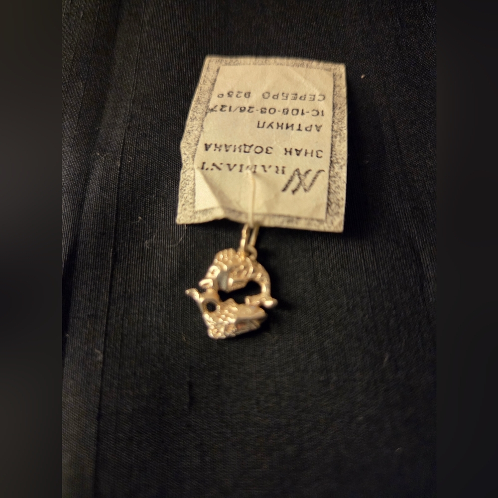 NWT UNIQUE 925 STERLING SILVER 0.5 INCH PISCES ZODIAC SIGN PENDANT FROM EUROPE